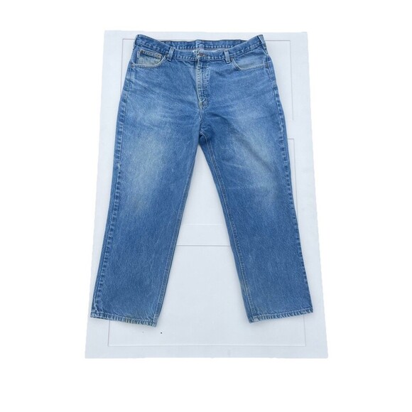 Carhartt B280 PRW Traditional Fit Blue Denim Work Jeans Men's 42x30 - Picture 1 of 16